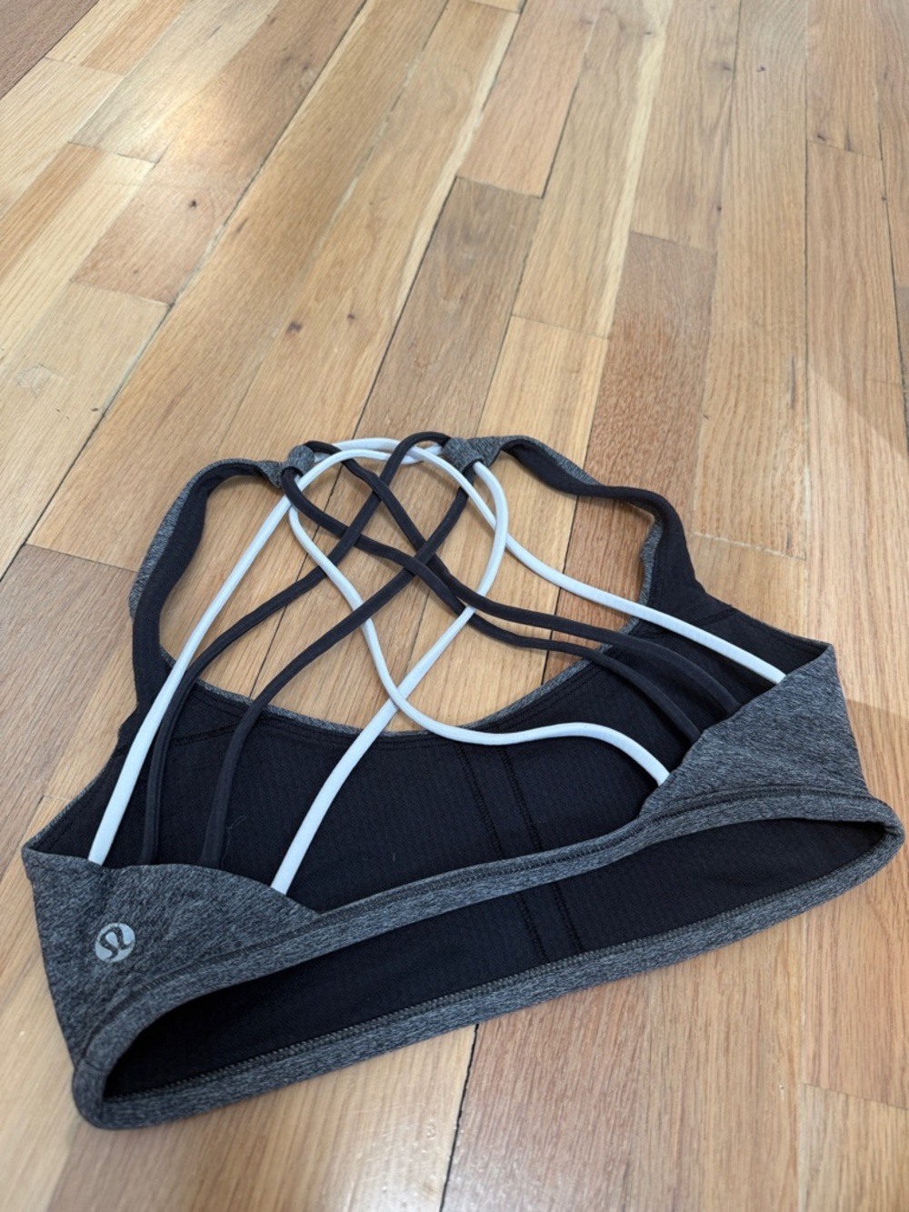 lululemon athletica Black & Gray Strappy-Back Sports Bra